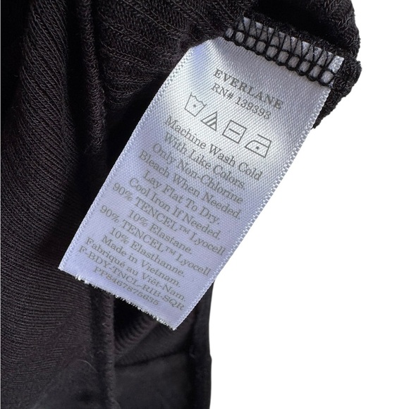 Everlane Ribbed Tencel Short Sleeve Bodysuit Black Size S - Picture 4 of 12